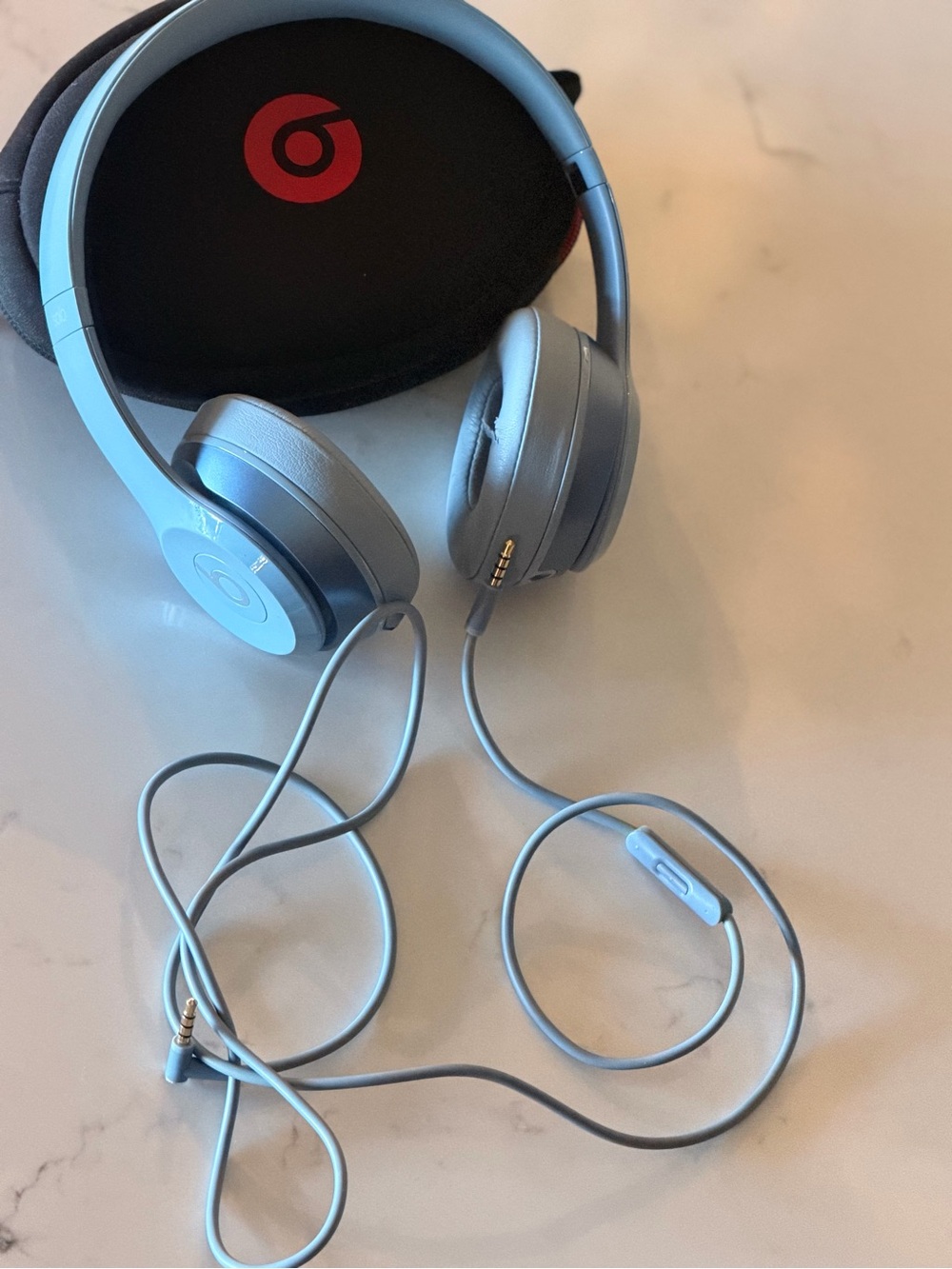 Beats by Dr. Dre Solo 2 Wired On-Ear Headphones - Stone Gray Blue (With Case)